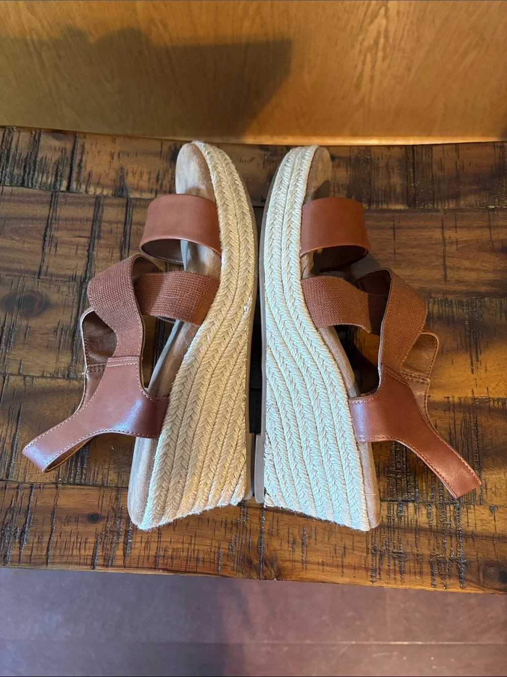 Dream Pairs, brown wedge sandal, 8